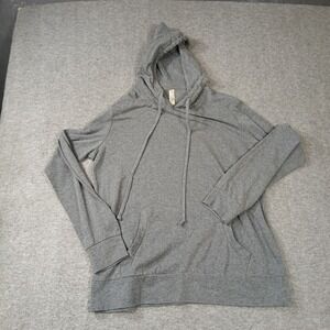 Cotton Bell Activewear Gray Hoodie Gold Glitter Tudor Rose Graphic Womens Large